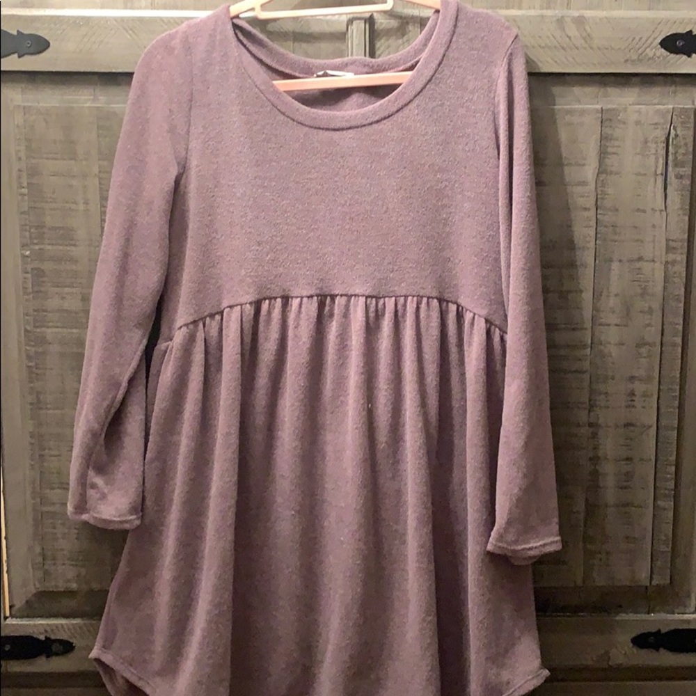 Brown sweater dress
